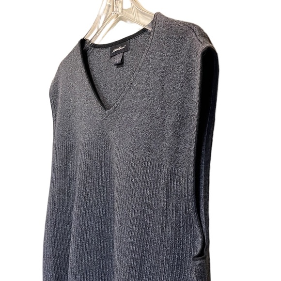 EDDIE BAUER Dark Gary Sweater Vest~L~Unisex~Grandpa Sweater - Picture 1 of 5